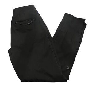 LULULEMON Flap Pocket Capri/Dress Pants in Black w/ Gray Trim Size 2